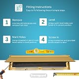 Letter Box Cover Brush Flap Draught Proof Gold Finish 293x77mm view 4