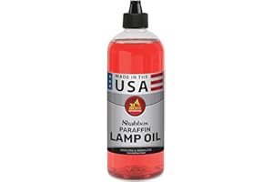 Ner Mitzvah Paraffin Lamp Oil, Red Smokeless, Odorless, Clean Burning Fuel for Indoor and Outdoor, Use with E - Z Fill Cap and Pouring Spout, 32oz