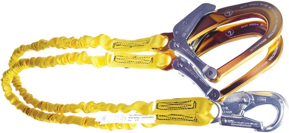 Guardian Fall Protection 11200 IS-72 6-Foot Internal Shock Lanyard with snap hooks - Fall Arrest Restraint Ropes And Lanyards - 