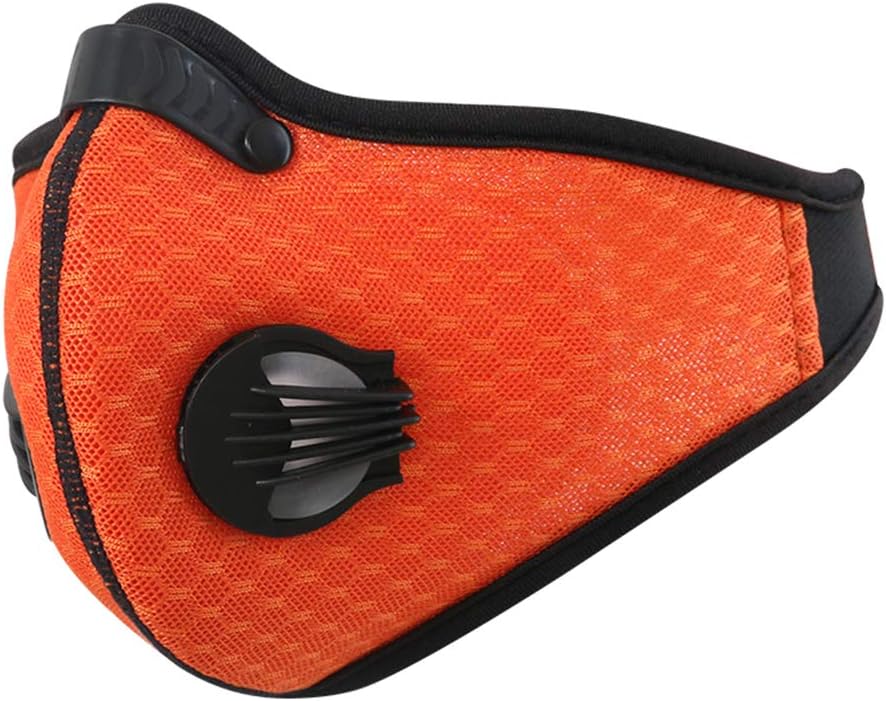 GUKOO Anti-pollution Sports Mask - Dust Mask with Activated Carbon Air Filter. Protection against Exhaust fumes, smog, pollen allergy, PM2.5 dust.For all outdoor activities.