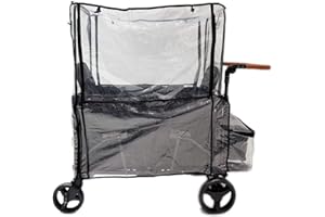 HIVIVA Stroller Rain Cover Compatible with Wonderfold W4 Wagon, 4 Seater Wagon Stroller Rain Cover Waterproof and Windproof(Stroller Wagon Not Included)