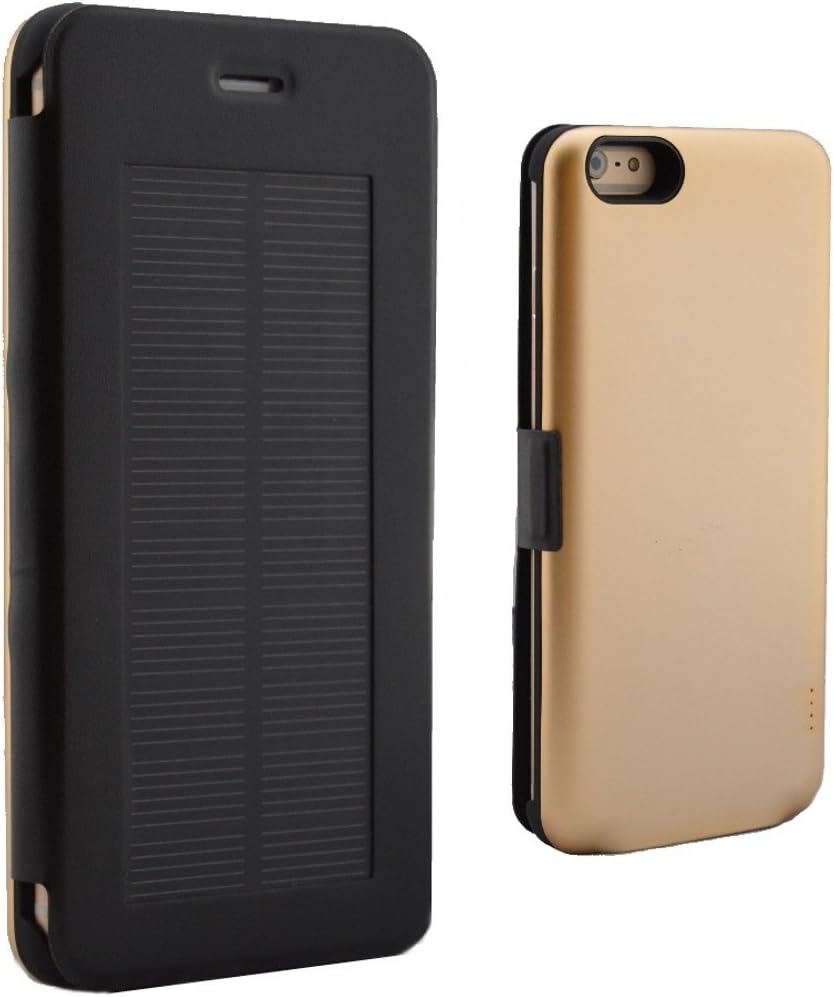 iPhone 6 Plus Case MFi with Solar Charger and 4800 mAH Battery Pack by Phone Charger Case. Use it as Backup Battery for iPhone. iPhone Charger Case fits iPhone 6S Plus