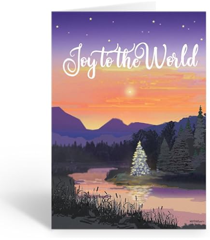 Stonehouse Collection Weihnachtskarte „Zauberhafte Bäume Im Wald“ – 18 Karten Mit Umschlägen (12,7 X 17,8 Cm)
