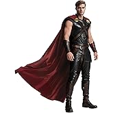 L'VOW Thunder God Cloak Medieval King Cape Cosplay Costume | for Halloween, LARP, Fantasy, Viking Warrior, Men Women Renaissance