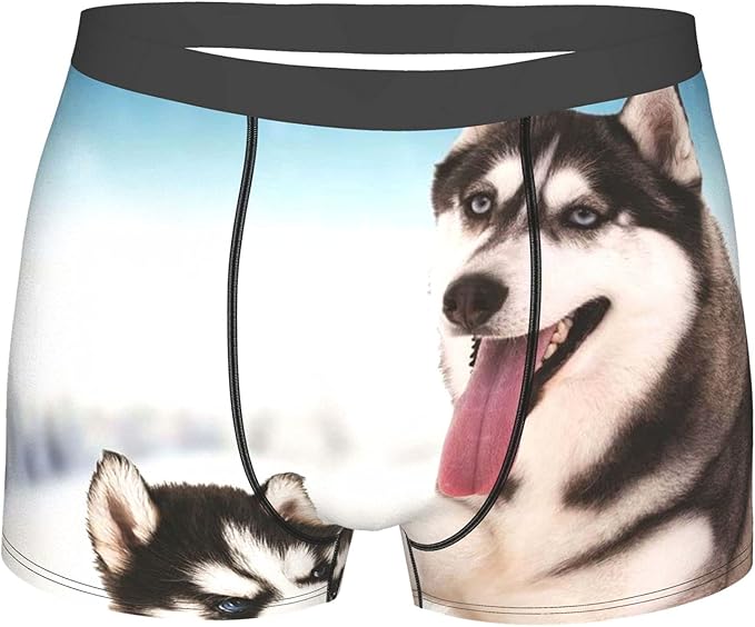 Mens Boxer BriefsHusky Dogs Printed Boxer Briefs Underwear at Amazon
