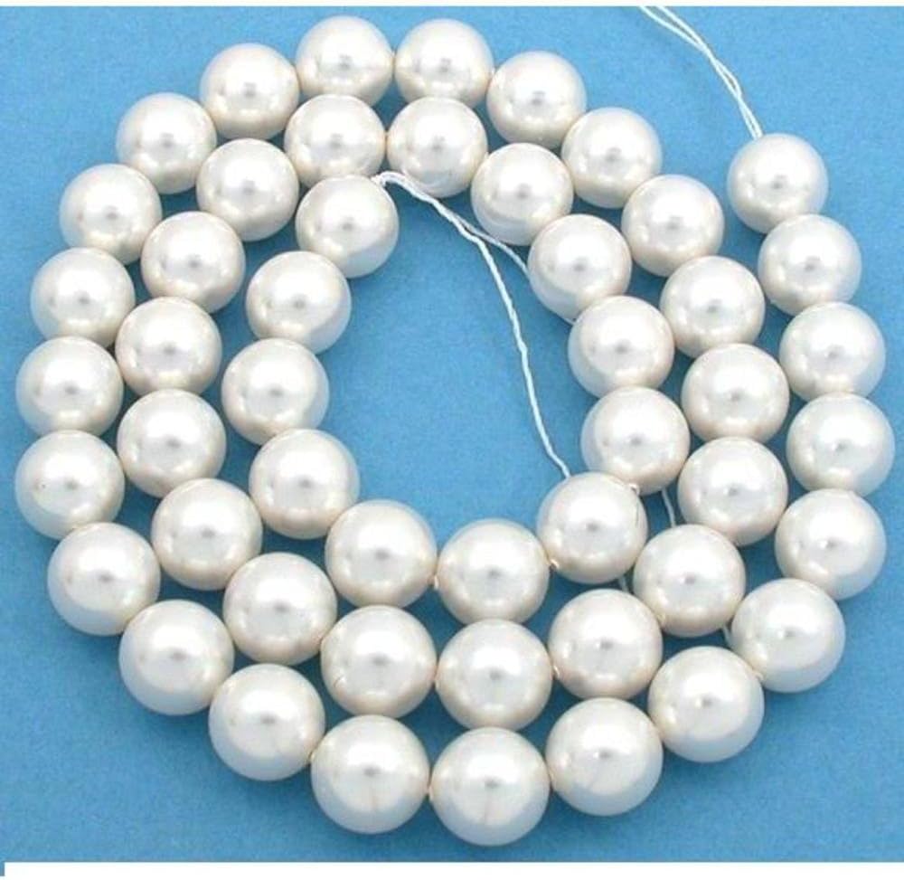 50 White Swarovski Crystal Pearl Beads Jewelry 10mm Arts
