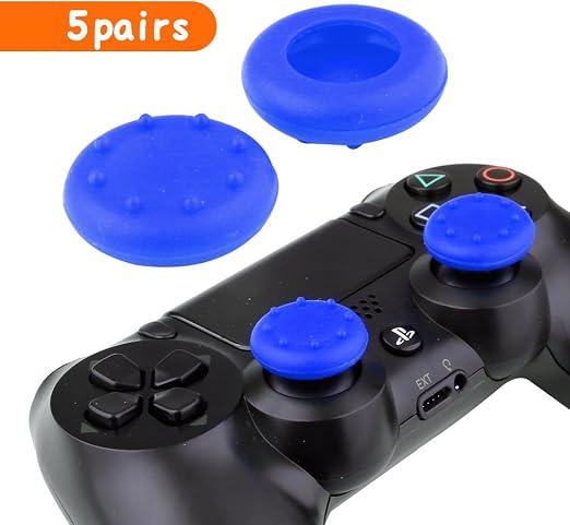 Amazon A Szcxtop Ps2 Ps3 Ps4 pxone Xbox360コントローラー用 親指ボタンシリカゲルカバー 防滑カバー ノンスリップラバー 10pcs ブルー プレイステーション2