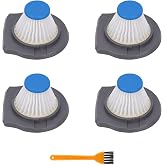 HLVCF10 Filter for BLACK &amp; DECKER Dustbuster AdvancedClean &amp; Reviva Vacuum | 4 Pack Hand Vacs Filter Replacement, Models HLVC + HLVC315J10, HLVC315B10, HLVC315B01, HLVC320J01, HLVC320B01, REVHV8J40