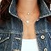 Bridalvenus Gold Layered and Long Choker Necklace, Alloy Stick Necklace, Layering Chokers for Women and Girls