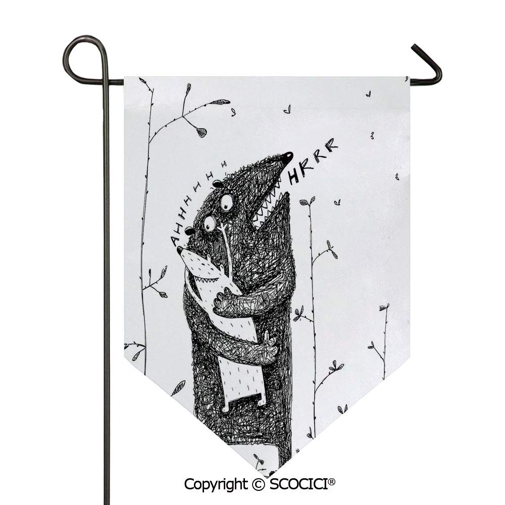 Easy Clean Durable Charming 28x40in Garden Flag Father And Son