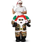 VioraWhite Inflatable Christmas Costume for Adult Xmas Ride on Inflatables Funny Blow up Character Costumes Men Women Cosplay
