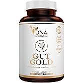 GUT GOLD 5-in-1 Digestive Enzymes, Probiotics, PreForPro™, Prebiotics, Postbiotics, Yeast Fermentate & Immune Support - For Women's & Men's Gut Health - Non-GMO, Vegetarian caps. Made in the USA.