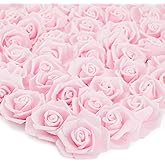 Juvale Wedding Decor Artificial Flowers Carnation Heads - Faux Flowers for Vase, Centerpiece Table Decorations, Wedding Centerpieces & Bridal Bouquet & - Bulk 100 Pack, 3-Inch Diameter, Light Pink