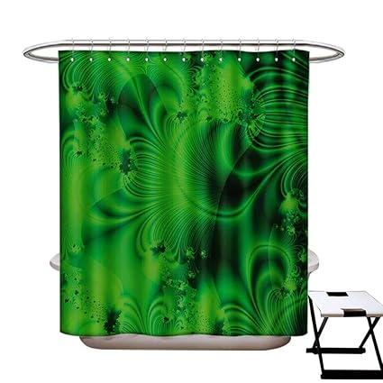 Amazon Com Blountdecor Lime Green Shower Curtains 3d Digital