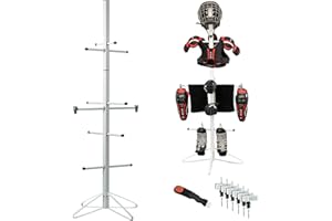 Ceaz Hockey Gear Drying Rack - Metal Tree Dryer Stand for Hockey Equipment - Organizer to Dry and Store Sports Gear - Include