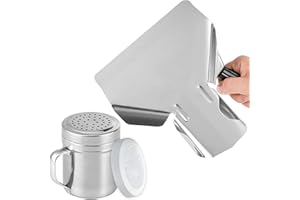 CUSINIUM Popcorn Scoop Right Handle and Medium Holes Dredge Set - Metal Popcorn Scooper - French Fry Scoop - No Seasonings/Consumables included