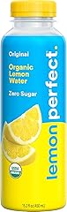 Lemon Perfect Original Lemon, Hydrating Flavored Lemon Water, Zero Sugar, Delicious and Refreshing, Organic, 15.2 fl oz Bottl
