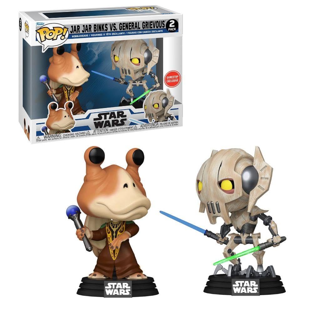 Funko Pop Jar Jar Binks Vs General Grevious Special Edition 2 Pack with Plastic Protector, 76862