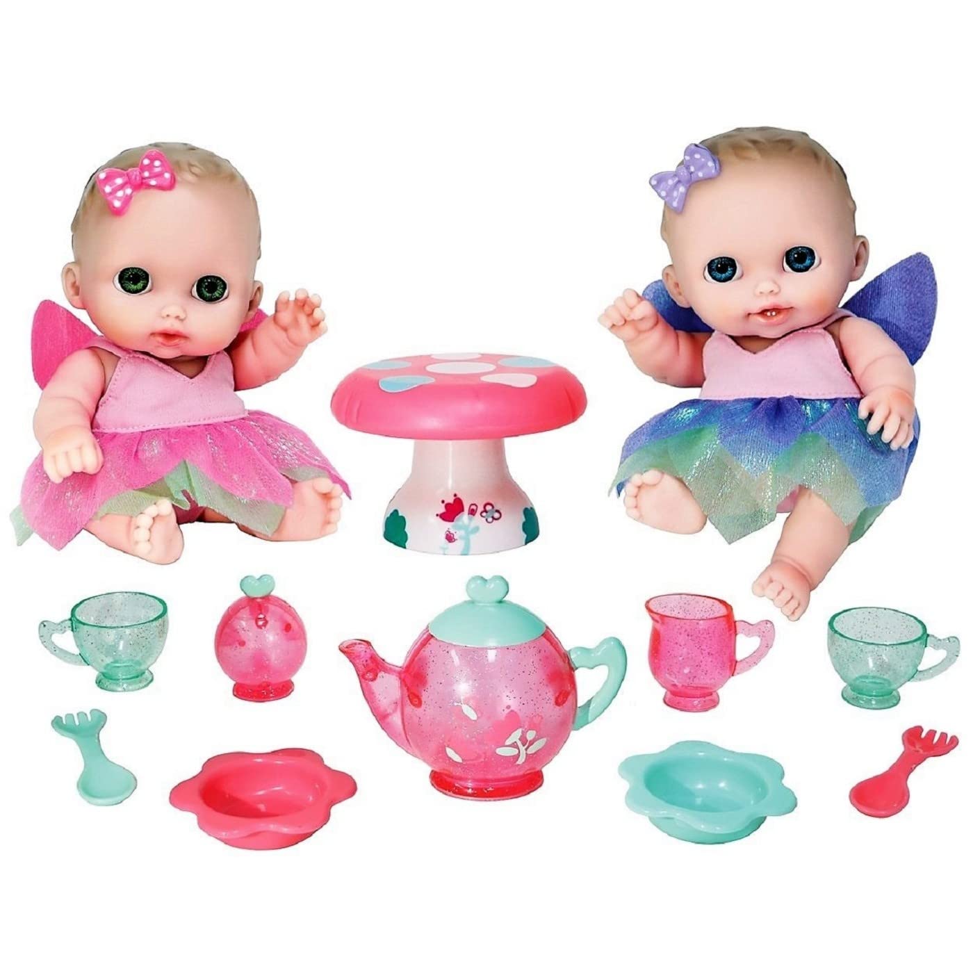 JC TOYS Doll Body Rubber. 2 Munecas Dress Fairies. With Game You and Table., Multicoloured (16957)