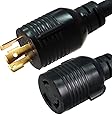 NEMA L6-30 Extension Power Cord - 30A/250V, 10 AWG - Iron Box # IBX-5803-15 (15 ft, Molded)