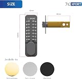 XFORT Digital Door Lock Matt Black Keypad Optional Hold Back Function view 4