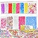 24 Pack Slime Making Kit Including Fishbowl Beads, Foam Balls,Rainbow Pearl, Imitation Gold Silver Leaf, Fruit Cake Flower & Love Slices and Slime Tools for Making Slime