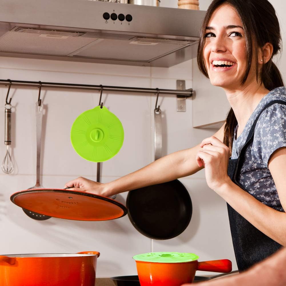 Silicone Suction Lids, Food Covers Food Storage Microwave Cover Heat Resistant Lids BPA-Free Leak-Proof for Bowls Pots Pans 2 Pack - Image 3