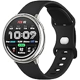 AK Silicone Bands Compatible with Amazfit Active 2 / Active Watch Band Women Men, Soft Replacement Strap for Amazfit GTS 4 3 2 2e/GTS 4 2 Mini/GTR mini/Bip 3/3 Pro/Bip U Pro/Bip S Lite