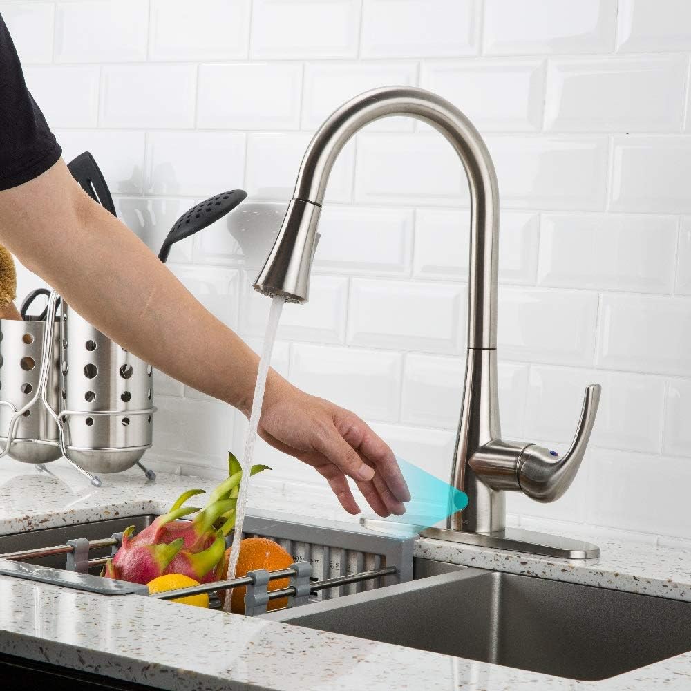 Touchless Kitchen Faucet With Pull Down Sprayer Kitchen Sink