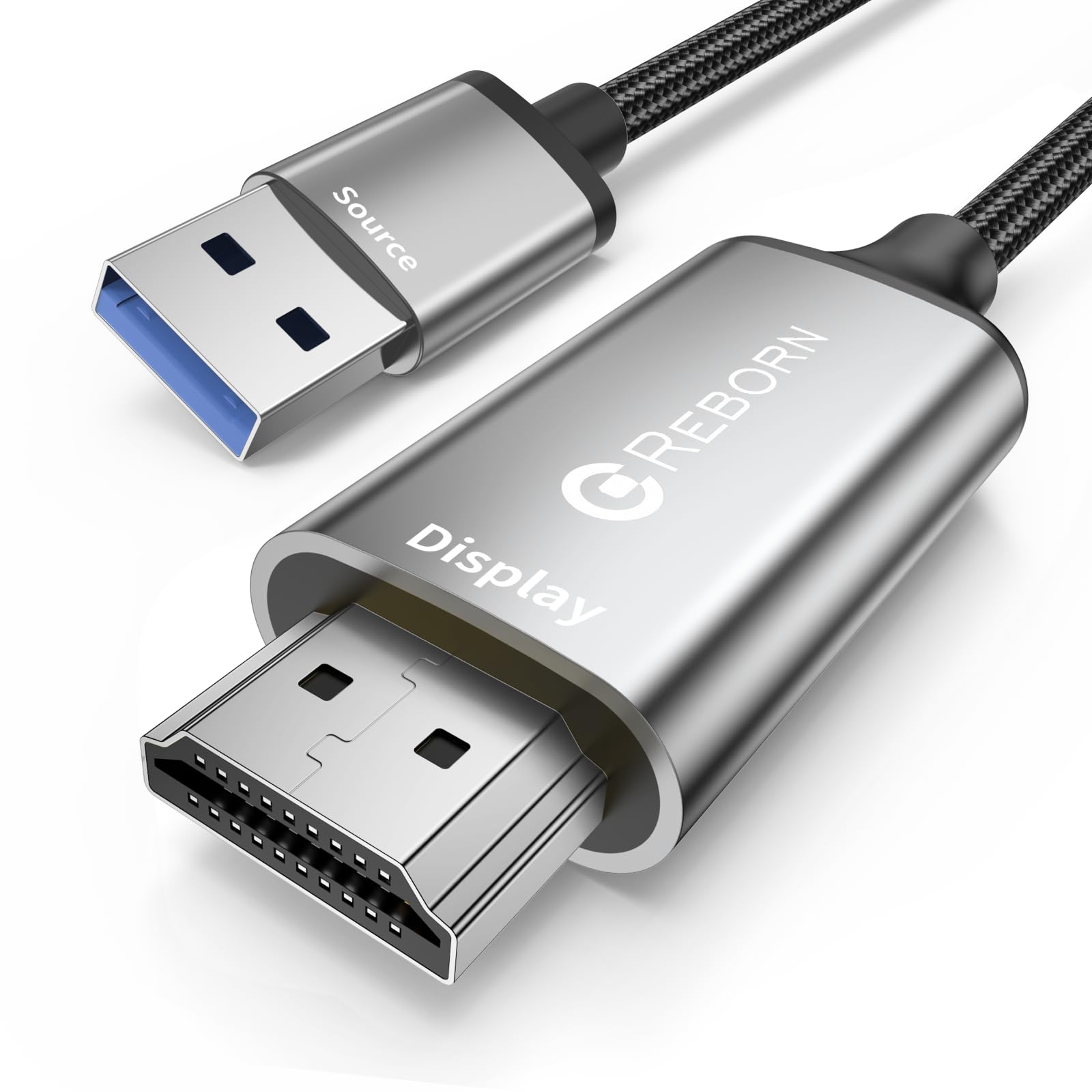 Photo 1 of USB to HDMI Adapter Cable 10FT, 1080P@60Hz USB 3.0 to HDMI Multi-Display Cable Converter Suitable for Macos Windows 7/8/10/11 - Driver Installation is Required