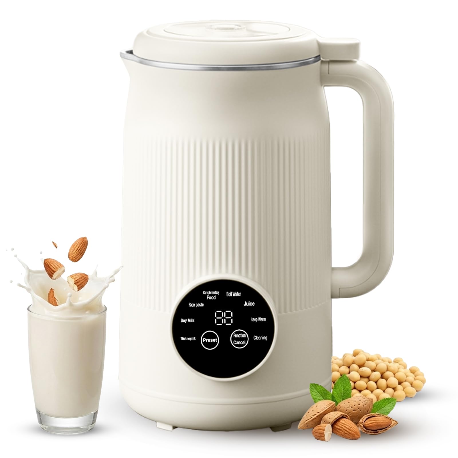 View 1 of **PARTS ONLY***8-IN-1 Nut Milk Maker, 40 oz Soy milk Machine Maker Homemade Almond Oat Coconut Plant Based and Dairy Free Beverages, Countertop Blender With Delay Start/Keep Warm/Boil Water/Self-Cleaning