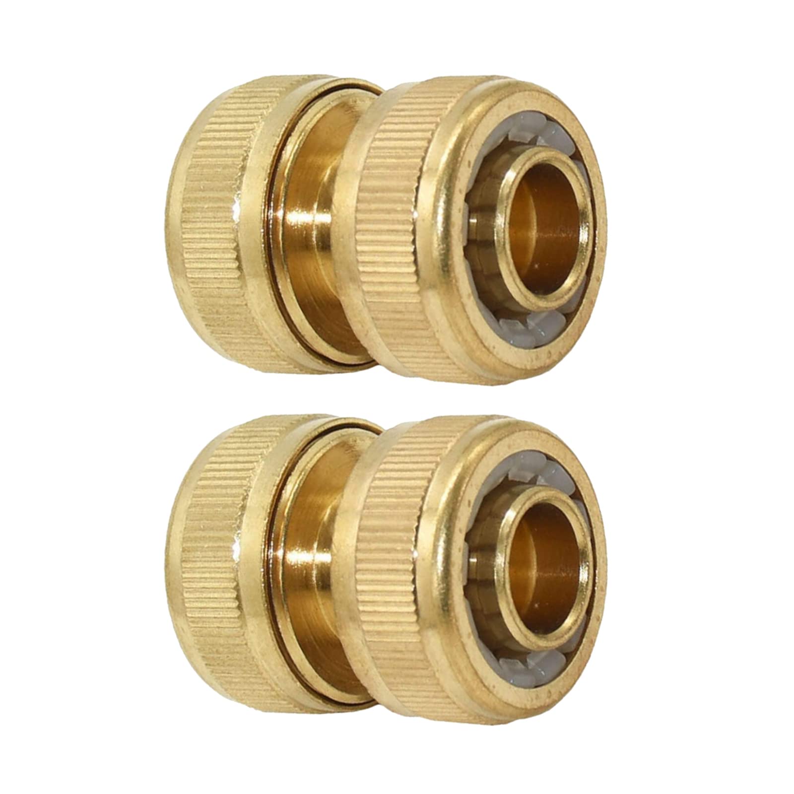 Hydrogarden Brass Hose Repair Connector - Quick Fix Extend Connector for 3/4" Garden Hose Pipe