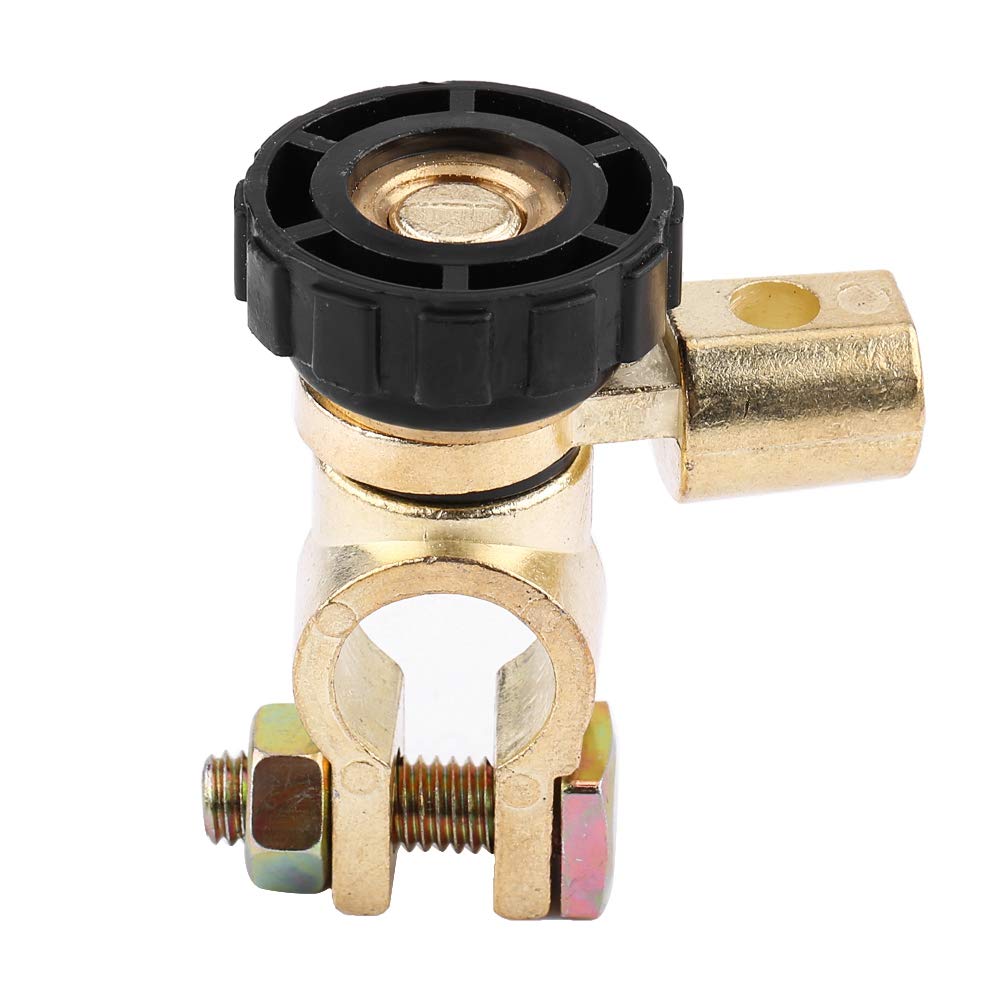 Cut-Off Switch, Universal Car Auto Battery Link Terminal Cut-Off Switch Master Disconnect Isolator For Most Batteries At 12V, Continuous Current 125A, Instantaneous Current 500A Black