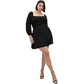 City Chic Women's Plus Size Dress - Abbie Long Sleeve Mini