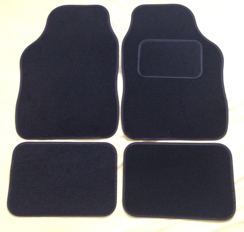 Universal Black Trim Black Carpet Cloth Car Mats Set