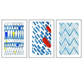 signwin 3 Piece Framed Canvas Wall Art Colorful...