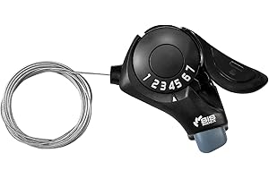 Aikolesa Bike Shifter SL-TX30-7R, 7 Speed Bike Right Thumb Shift Lever for Mountain City Road Folding Bicycle