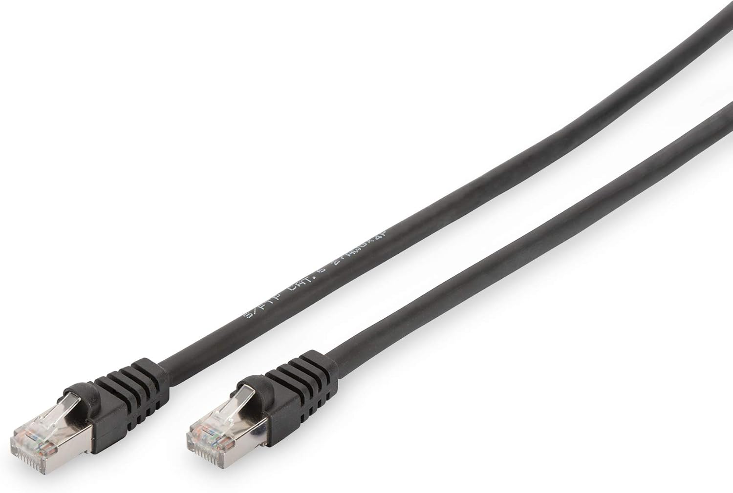 DIGITUS Cat 6 S-FTP connection cable, 1m, AWG 27/7, LSZH, black
