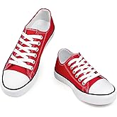 Canvas Shoes for Women Casual Low Top Sneakers, Womens Fashion Classic Lace Up Walking Shoes for Everyday Wear
