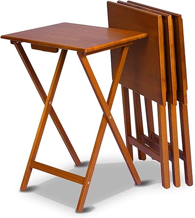 COSTWAY - Juego de 4 mesas Plegables (48 x 37 x 66 cm): Amazon.es: Hogar