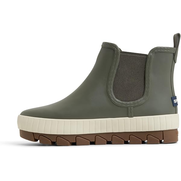 Sperry Men\'s Olive Green & Dark Brown Waterproof Chelsea Duck Boots Amazon.com | Sperry Men main image 3