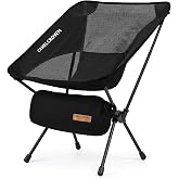 CAMEL CROWN Camping Chair Heavy Duty Backpacking Chair - Ultra-Light Folding Chair with Carry Bag, Portable Compact for Outdoor, Lawn, Hiking, Beach, Picnic