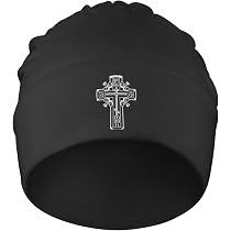 Unisex Winter Beanie Hat With Embroidered Orthodox Cross - Acrylic Skull Cap For Men & Women - View #7
