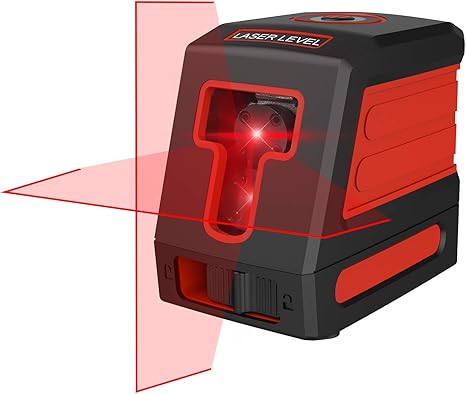 Amazon レーザー墨出し器 高輝度強化版 高精度 簡易装着の強磁性マウントベース付き 2ライン レッド クロスライン 赤色 自動水平調整機能 Ip54防塵防水 耐衝撃 ミニ型 水平器 時間以上連続使用 持ち運び便利 日本語取扱説明書 Klearlook レーザー墨出し器