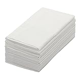 COTTON CRAFT White Dinner Napkins - Set of 12