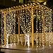 Window Curtain String Lights 300 LED, JIERAY String Lights Curtain, Curtain Lights Warm White for Bedroom Indoor Outdoor Patio Wall Decorations
