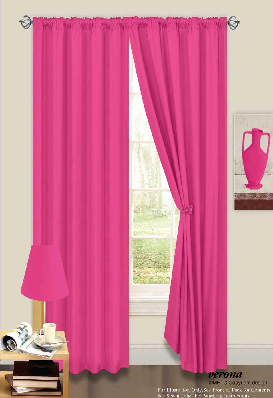 46 x 72 Thermal Backed Light Reducing Fuchsia Pink / Hot Pink Plain