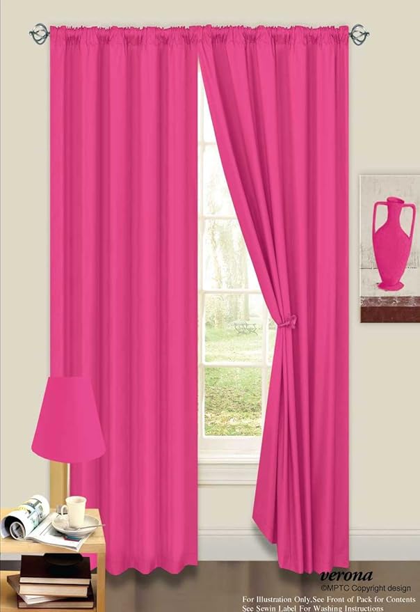 46 x 72 Thermal Backed Light Reducing Fuchsia Pink / Hot Pink Plain
