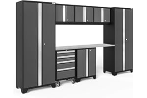 NEWAGE PRODUCTS INC. NewAge Products Bold Series Gray 8 Piece Set, Garage Cabinets, 50404