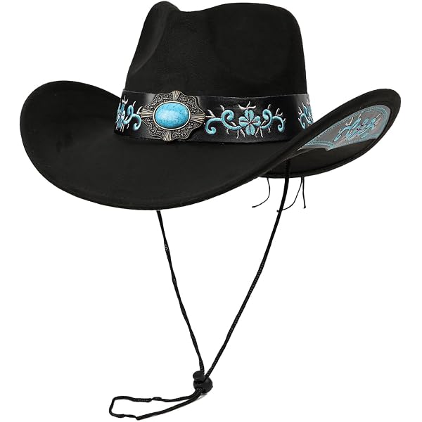 Bullhide Run A Muck Cowboy Hat Womens Small Black Blue Embroidered Southwestern Bullhide Blue Women main image 4
